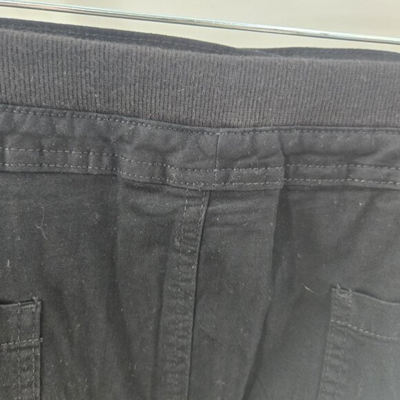 Karen Scott Black Part Elastic Cotton Pockets Skort Size 24 - Picture 5 of 12